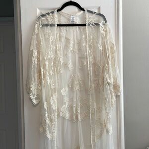 Sheer Lace Kimono